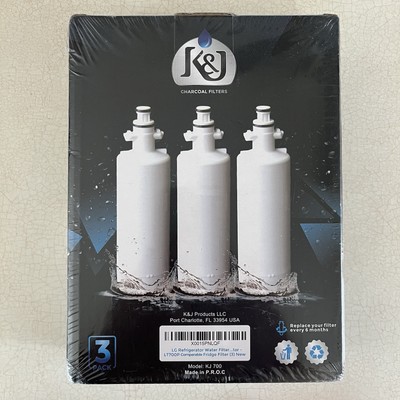 K&J 3-Pack Charcoal Refrigerator Water Filters, LG & Kenmore - See Photos