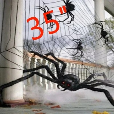 35''Spider Halloween Decor Haunted House Prop Indoor Outdoor Giant Scary Party--=