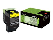 Lexmark 80C2XYE 4000 Pages Yellow 1pc Genuine Refill Toner Unit Yellow