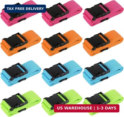 12 Pcs Luggage Straps for Suitcases TSA Approved, Suitcase Belts, Adjustable Sui