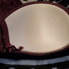 Victorias Secret PINK Lightly Lined Balconette Bra 36C Burgundy Hook & Eye
