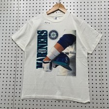 Vintage 90s Seattle Mariners T-Shirt Youth Boys Large Single Stitch Made USA