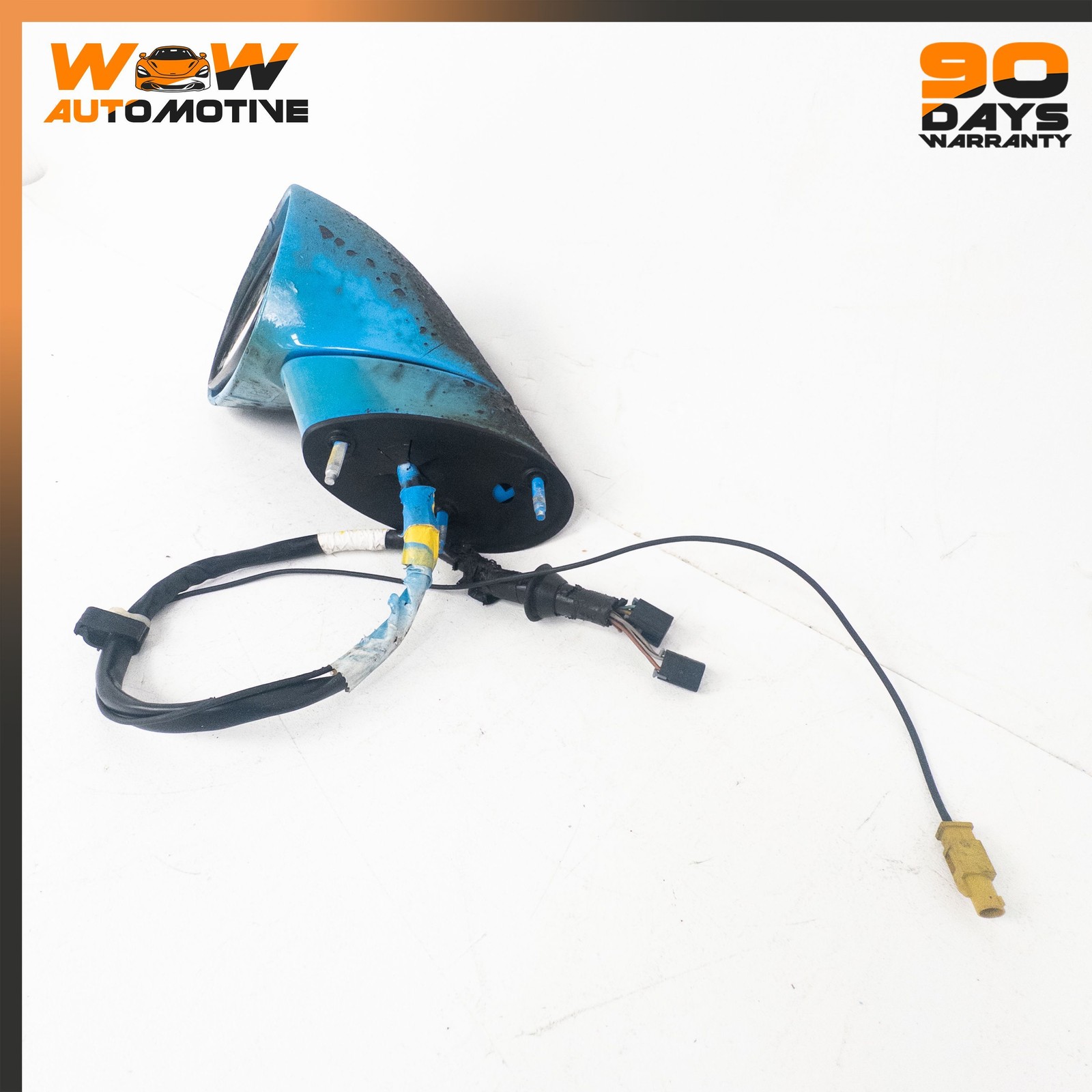 06-13 CHEVROLET CORVETTE C6 FRONT LEFT DRIVER DOOR MIRROR ASSEMBLY BLUE OEM