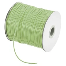 Grass Green 1.5mm Waxed Cord 175 Yard Wax Bead Thread String for Jewelry Making