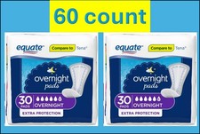 EQUATE Women's Overnight Incontinence Pads, ULTIMATE Absorbency 60 Count