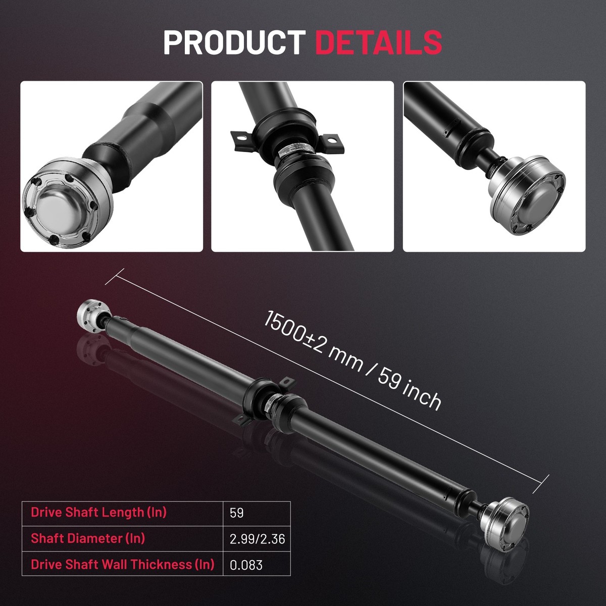 Rear Driveshaft Assembly For 2011-2019 Dodge Durango 3.6L 5.7L 6.4