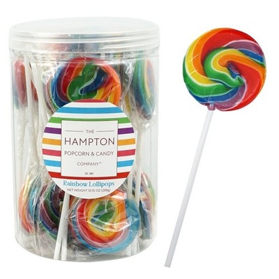 Rainbow Lollipops, 24 Pack, Swirl Lollipops, Individually Wrapped Lollipops,...