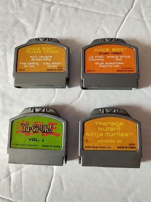 Mattel Juice Box Media Cartridges Lot Of 4 Music Video Yu-Gi-Oh, Teenage Mutant 