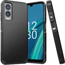 For Cricket Debut S3/AT&T Vista 2 Case Tough Hybrid Rugged Drop Protection Cover