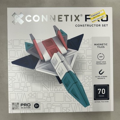 New CONNETIX Pro Magnetic Tiles Constructor Set 70pcs With Smart Spin Technology