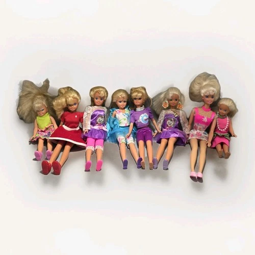 Vintage 80's 90's Mattel Barbie Doll Lot Chelsea, Skipper Outfits & Accessories