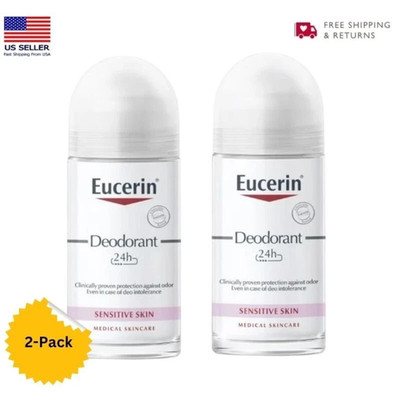 Eucerin Deodorant Roll-On 24h Sensitive 2x50ml EXP EXP 06-01-2028