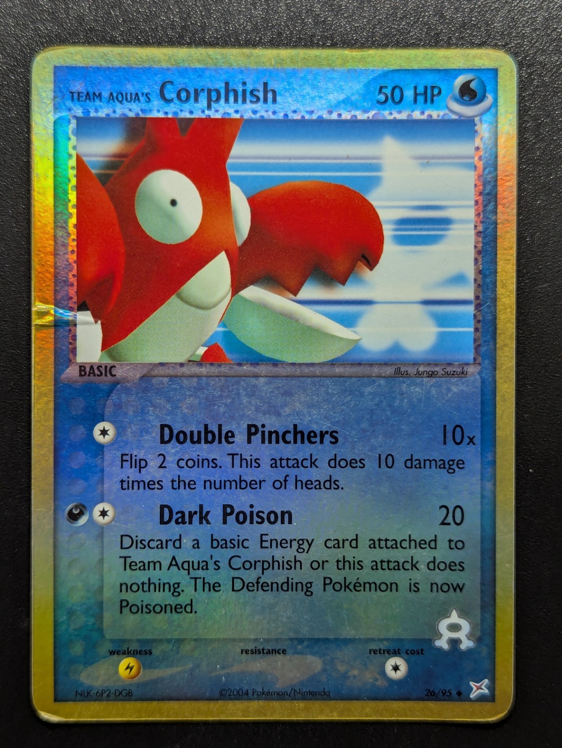 Team Aqua's Corphish - Reverse Holo Uncommon Team Magma vs Team Aqua 26/95 HP