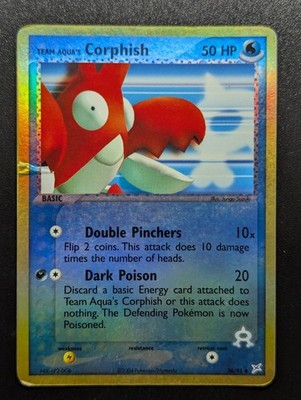 Team Aqua's Corphish - Reverse Holo Uncommon Team Magma vs Team Aqua 26/95 HP