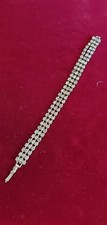 3 strand vintage rhinestone bracelet