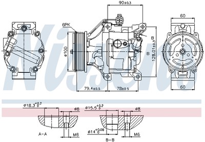 NISSENS 89530 Kompressor, Klimaanlage für TOYOTA