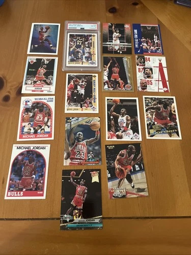 1990-97 Topps Michael Jordan 15 BASKETBALL CARDS INCL 1991 UPPER DECK #34 -PSA 8