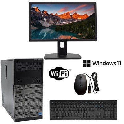 Bundle Dell OptiPlex MT and Monitor | Win 11 | Up to 32GB | 1 TB SSD | Wi-Fi