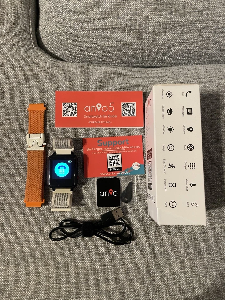 ANIO 5 - Telefon Uhr für Kinder, Schulmodus, SOS Funktion, GPS, WLAN - Bild 3 von 4