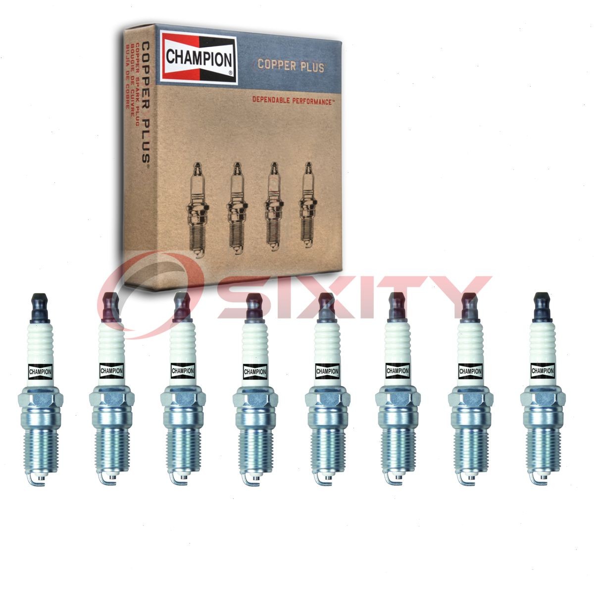 8 pc Champion Copper Plus Spark Plugs for 2003-2014 GMC Savana 1500 5.3L V8 ca