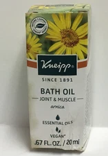 Lot of 2 Kneipp Arnica Joint muscle Bath Oil .67 fl oz each Vegan New Box dented