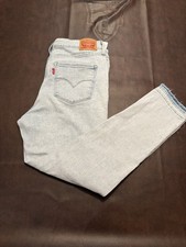 Levi's 721 High Rise Skinny Size 32/30 Very Light Wash Denim EUC