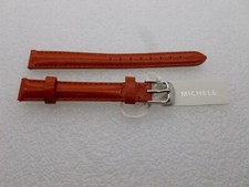 Genuine Michele 12mm Rust Patent Leather Watch Band Strap New