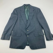 Austin Reed VTG Men's Gray Pure Virgin Wool Pin Stripe Sport Coat Blazer 42R