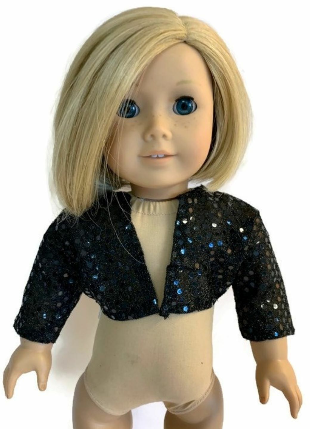 Black Sequined Jacket Clothes for 18 inch Girl Dolls