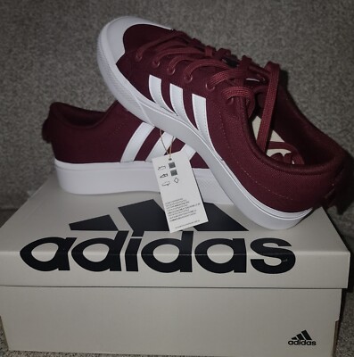 Womens Size  11 Adidas Bravada 2.0 Platform Casual Sneakers Red Cloud White