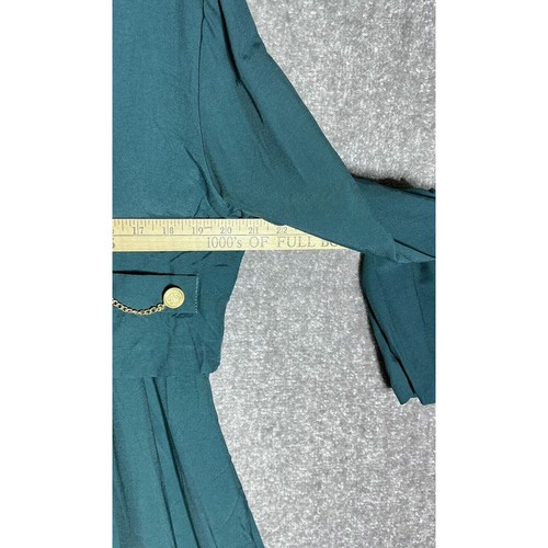 Vintage Streetwear USA Crop Top & Wide Leg Pants Set Womens Juniors Sz 11 Green - Picture 16 of 20