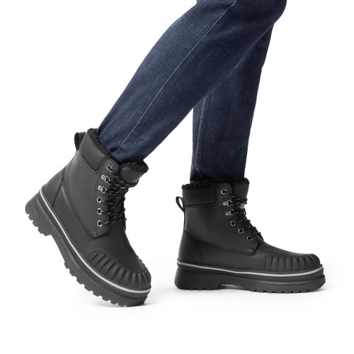 Men's Snow Winter Insulated Waterproof Outdoor Warm Combat Boots US Size 8-13 - Picture 12 of 19