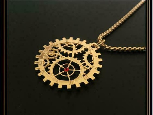 Date A Live Tokisaki Kurumi Gear Alloy Gold Pendent Nijigen Collection Necklaces - Picture 6 of 6