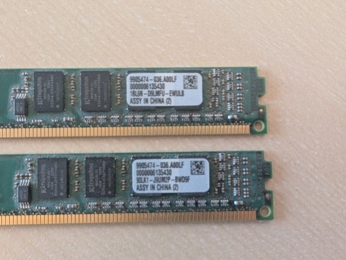 Kingston 4GB 2x2GB DDR3 240 Pin Desktop Memory RAM 1333Mhz PC3-10600 Low Profile - Picture 3 of 4