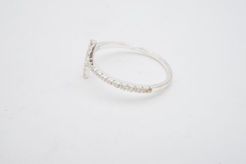 Sterling Silver 925 Cubic Zirconia Cross Ring Size 8.75 - 第 3/11 張圖片