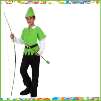 Costume Peter Pan bambino Robin hood taglia 3/4 anni arciere dei