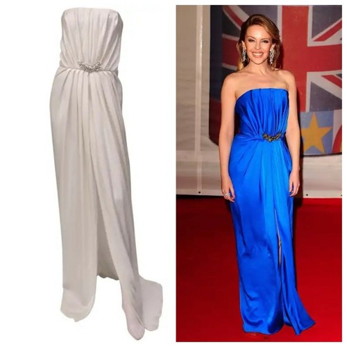 New Saint Laurent Crystal Embellished White Silk Dress ***ROYAL CHOICE! 44- 12 - 第 1/8 張圖片