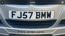 bmw ALPINA number plate ( FJ57 BMW )�