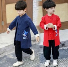Children Tops Pant Sets Tang Suit New Kids 2Pcs Chinese Style Boys Outfits Set