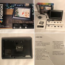 Polaroid 7 inch Digital Picture Frame black 800x480 Hi-Resolution LED PDF 700