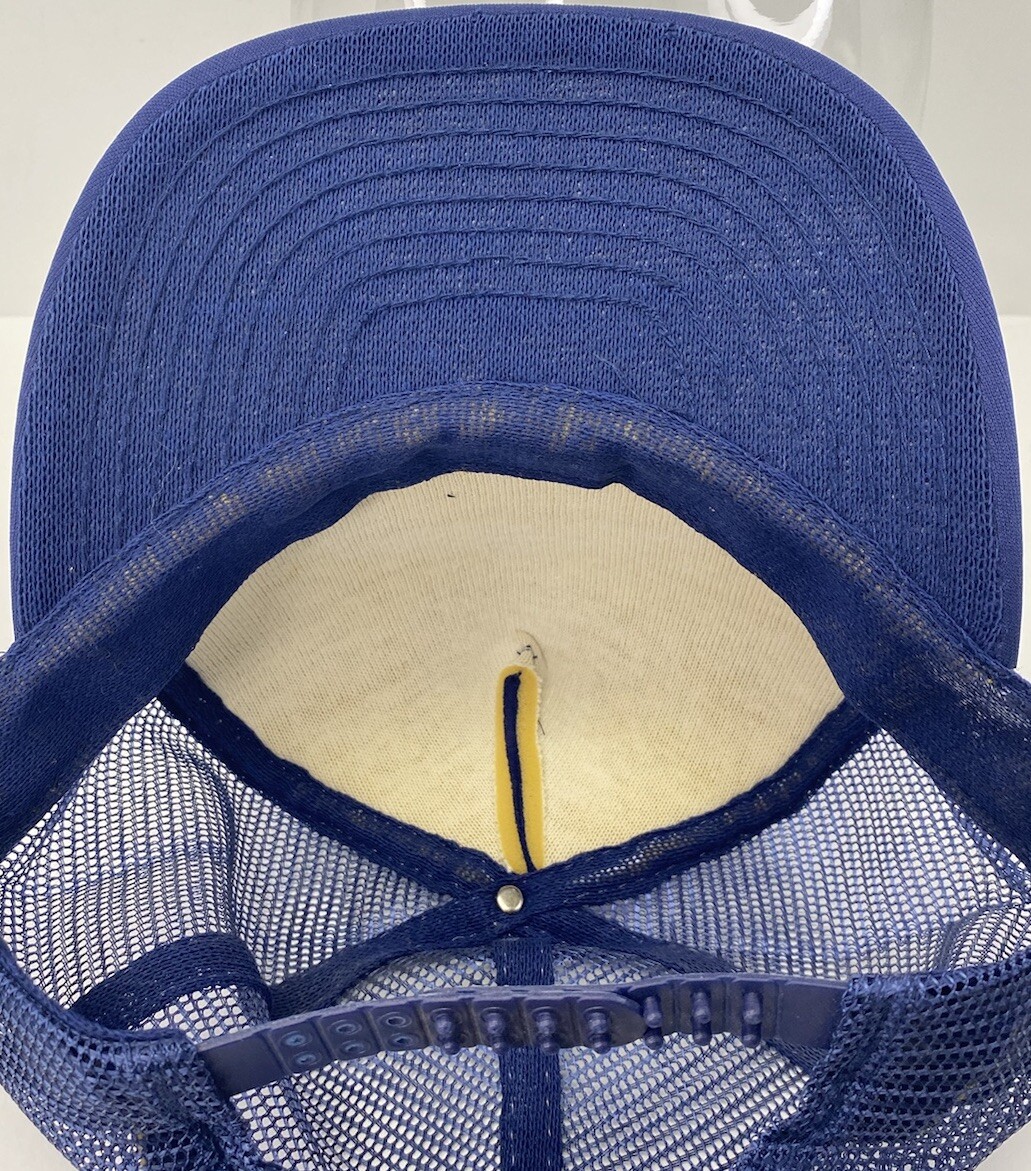 Falk Spell Out Script Patch Snapnack Trucker Blue… - image 7