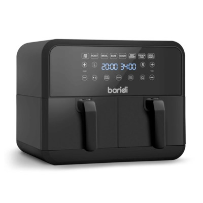 Dual Zone Air Fryer Lebensmittel Backofen Herd, 8 Voreinstellungen, 1700W, 8L, Schwarz Baridi DH172 A