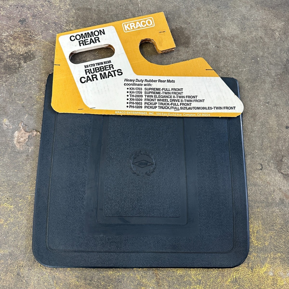 NOS Kraco Rear Floor Mats NAVY 15x14 Rubber Vintage Deadstock | eBay