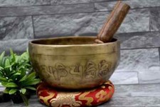 Handcrafted Mantra carved singing bowl -Buddha Bowls - Healing Bowl- Spritual