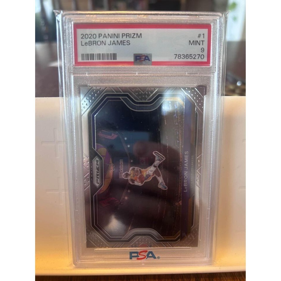 2020-21 Panini Prizm #1 Lakers Kobe Tribute Dunk PSA 9- LEBRON