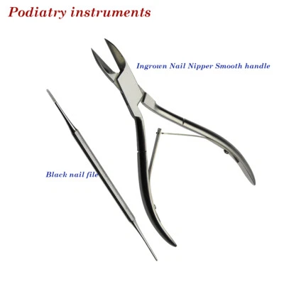 TK PLUS CHIROPODY PODIATRY Chiropody Podiatry Ingrown Nipper Clipper for thick toenails Surgery Black File