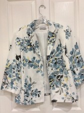 Alfred Dunner Women s Size 14 Petite Multi-Color Open Front Blazer