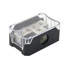 ZOOKOTO 1/0 Gauge in to 4 Gauge Out Power Distribution Block Platinum 