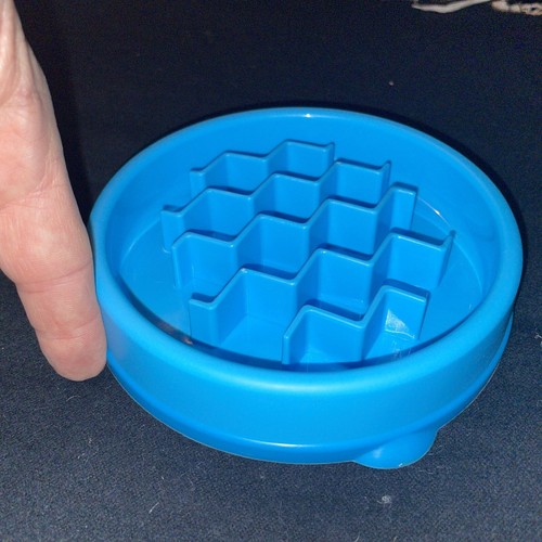 Outward Hound Slow Feeder Small/tiny Dog Bowl Blue FREE SHIPPING - Picture 3 of 11