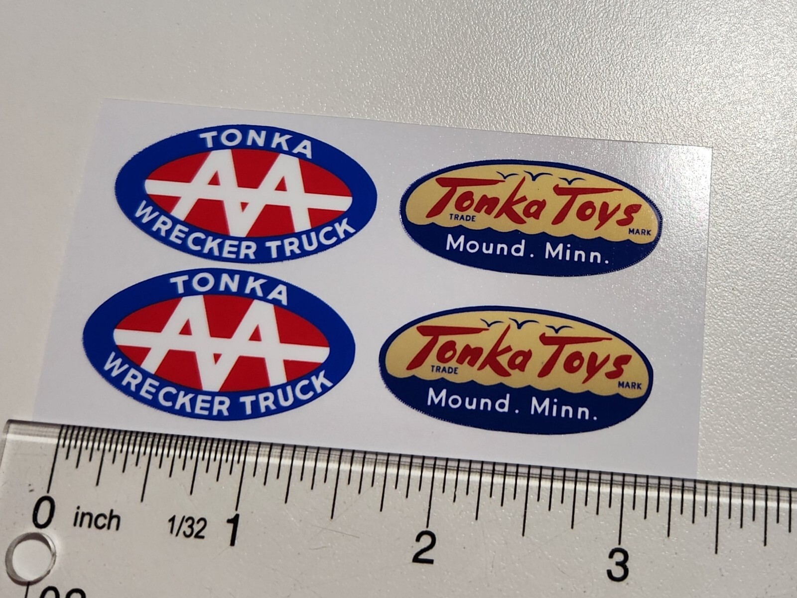 Tonka 1957 AA Wrecker Truck/ Tow Truck Stickers And Oval Logo Stickers